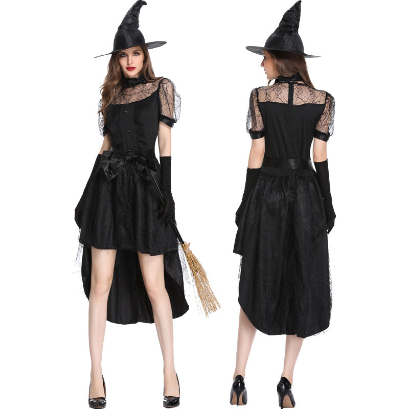 MINJI Halloween Style Cosplay Queen Witch Costume Dress
