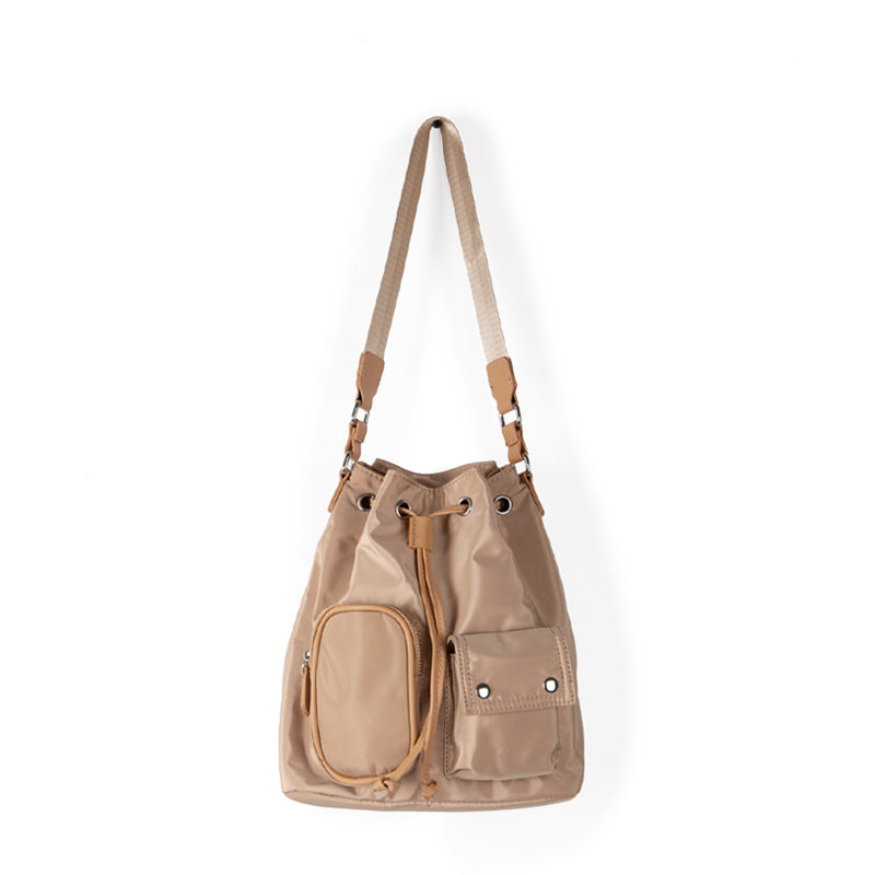 LISA Casual Versatile Drawstring Bucket Shoulder Bag